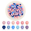 CHGCRAFT 180Pcs 12 Colors Rondelle Food Grade Eco-Friendly Silicone Abacus Beads SIL-CA0003-18-1