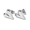 304 Stainless Steel Heart Stud Earrings for Women EJEW-F300-09P-1