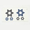 Cool Body Art Mixed Star of David Shapes Removable Fake Temporary Tattoos Paper Stickers X-AJEW-O006-03-1