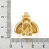 Rack Plating Brass Micro Pave Clear Cubic Zirconia Pendants ZIRC-L100-150G-4