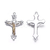 Alloy Crucifix Cross Pendants PALLOY-E400-06GS-2