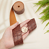 PU Leather Fabric Alligator Pattern Fabric AJEW-WH0034-92C-02-3