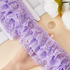 Gorgecraft 2 Yards 3 Layer Polyester Organza Ruffled Pleated Lace Flower Fabric Trim OCOR-GF0003-31B-3