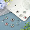 CRASPIRE 20 Sets 4 Colors Zinc Alloy & Resin Imitation Turquoise Coin Screw Rivets FIND-CP0001-82-4