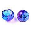 Transparent Spray Painted Glass Beads X-GLAA-N035-032-G01-1
