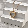 304 Stainless Steel Heart Urn Ashes Necklaces STAS-Z106-09G-03-2