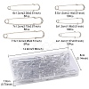 45Pcs 6 Size Iron Kilt Pins Brooch Clasps Jewelry Findings IFIN-YW0001-73-4