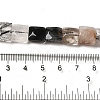 Natural Black Tourmalinated Quartz Beads Strands G-C109-A01-02-5