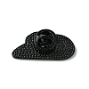 Black Alloy Brooches JEWB-G036-03-2