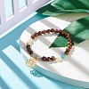 Lotus Charm Bracelet BJEW-JB07134-4