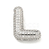 Platinum Plated Brass Micro Pave Cubic Zirconia Pendants KK-L073-001P-L-1