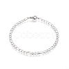 304 Stainless Steel Figaro Chain Bracelets BJEW-E369-07P-1