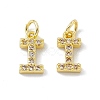 Real 18K Gold Plated Brass Micro Pave Clear Cubic Zirconia Charms KK-E068-VB452-I-2