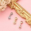 3Pcs 3 Colors 304 Stainless Steel Double Lobster Claw Clasps STAS-YW0001-52B-5