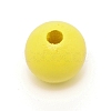 Spray Painted Natural Wood Beads WOOD-WH0023-22A-01-2