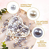 GOMAKERER 222Pcs 9 Styles ABS Plastic Imitation Pearl Round Beads KY-GO0001-03-5
