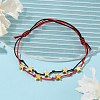 Nylon Thread Braided Beads Bracelets BJEW-TA00545-2