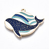 Eco-Friendly Alloy Enamel Pendants ENAM-Q437-033-NR-2