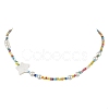Glass Beaded Necklaces NJEW-JN04661-4
