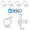 Unicraftale 50 Sets 304 Stainless Steel Toggle Clasps STAS-UN0037-39-2