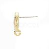 Rack Plating Alloy Rhinestone Stud Earrings PALLOY-Q436-036-NR-4