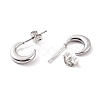 304 Stainless Steel Crescent Moon Stud Earrings for Women EJEW-F280-05A-P-2