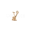 Brass Micro Pave Cubic Zirconia Charms KK-TAC0004-04Y-2