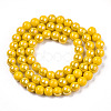 Electroplate Opaque Glass Beads Strands GLAA-T032-P6mm-AB08-3