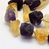 Rough Raw Natural Amethyst and Citrine Beads Strands G-K202-22A-3