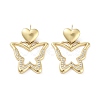 Rack Plating Brass Micro Pave Cubic Zirconia Studs Earrings EJEW-B047-03G-10-1