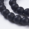 Synthetic Black Stone Bead Strands X-G-R345-10mm-38-1-3