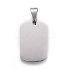 201 Stainless Steel Stamping Blank Tag Pendants STAS-O044-01-122-2