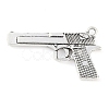 Tibetan Style Alloy Handgun/Pistol Pendants TIBEP-Q043-128-RS-2