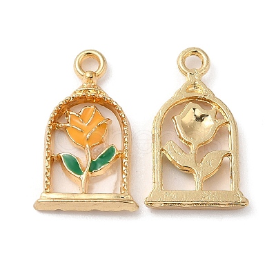 Eco-friendly Alloy Enamel Pendants X-PALLOY-M212-08G-1