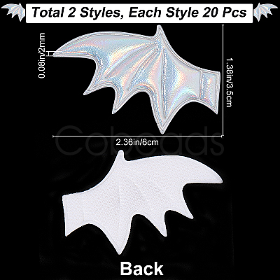 Gorgecraft Leather Bat's Left & Right Wing Ornament Accessories DIY-GF0005-62E-1