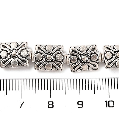 Rectangle Tibetan Style Alloy Beads Strands TIBEB-O007-51-NR-1