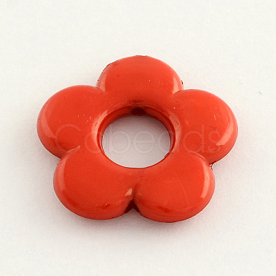 Opaque Acrylic Flower Bead Frames SACR-Q099-M67-1