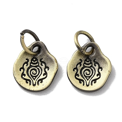 Tibetan Style Brass Pendants KK-M284-40AB-1