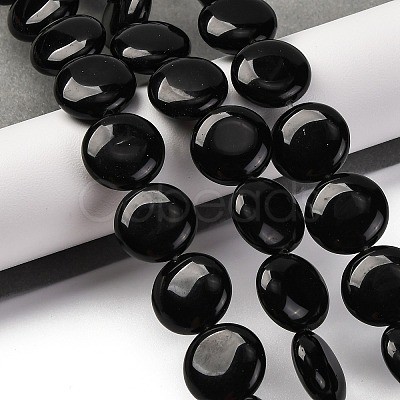 Natural Obsidian Beads Strands G-C159-A03-01-1