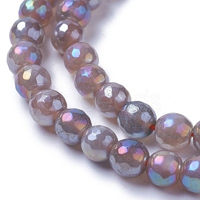 Electroplate Natural Sunstone Beads Strands G-F627-03-B02-1