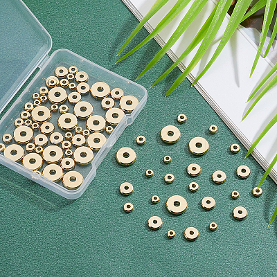 ARRICRAFT 80Pcs 4 Style Brass Beads KK-AR0002-17-1