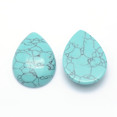 Synthetic Turquoise Cabochons G-P393-G10-1