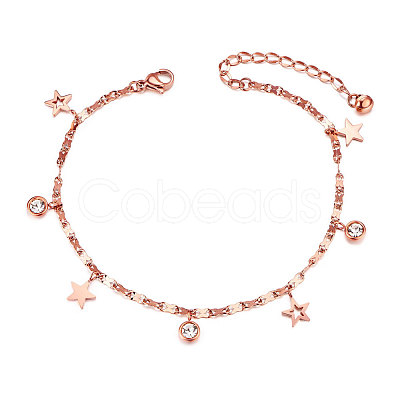 SHEGRACE Titanium Steel Anklet JA84A-1