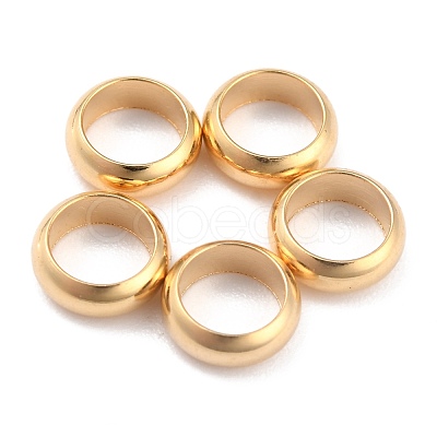 Rack Plating Brass Spacer Beads KK-O139-16F-G-1