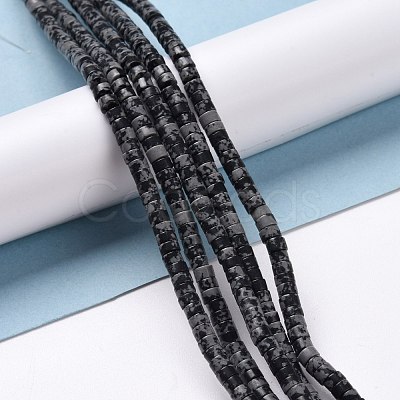 Natural Snowflake Obsidian Beads Strands G-P468-05-1