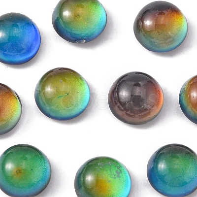 Translucent Glass Cabochons GLAA-YW0001-50-1