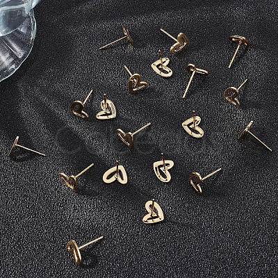 Beebeecraft 20Pcs Brass Stud Earrings KK-BBC0004-63-1