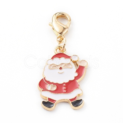 Christmas Themed Alloy Enamel Pendants X-HJEW-JM00457-02-1