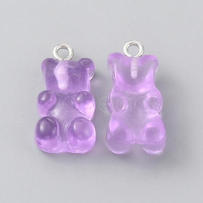 Transparent Resin Pendants RESI-WH0021-61-1