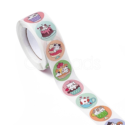 8 Patterns Paper Cartoon Sticker Rolls X-STIC-E001-16-1